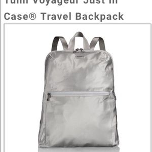 SOLD!  tumi voyager just case backpack silver